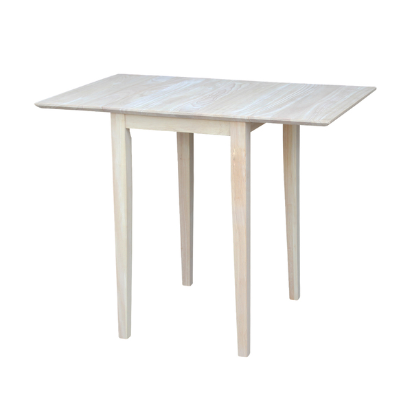 International Concepts Rectangle Small Dropleaf Table, Unfinished, 36 in W X 22 in L X 29 in H, Wood, Unfinished T-2236D